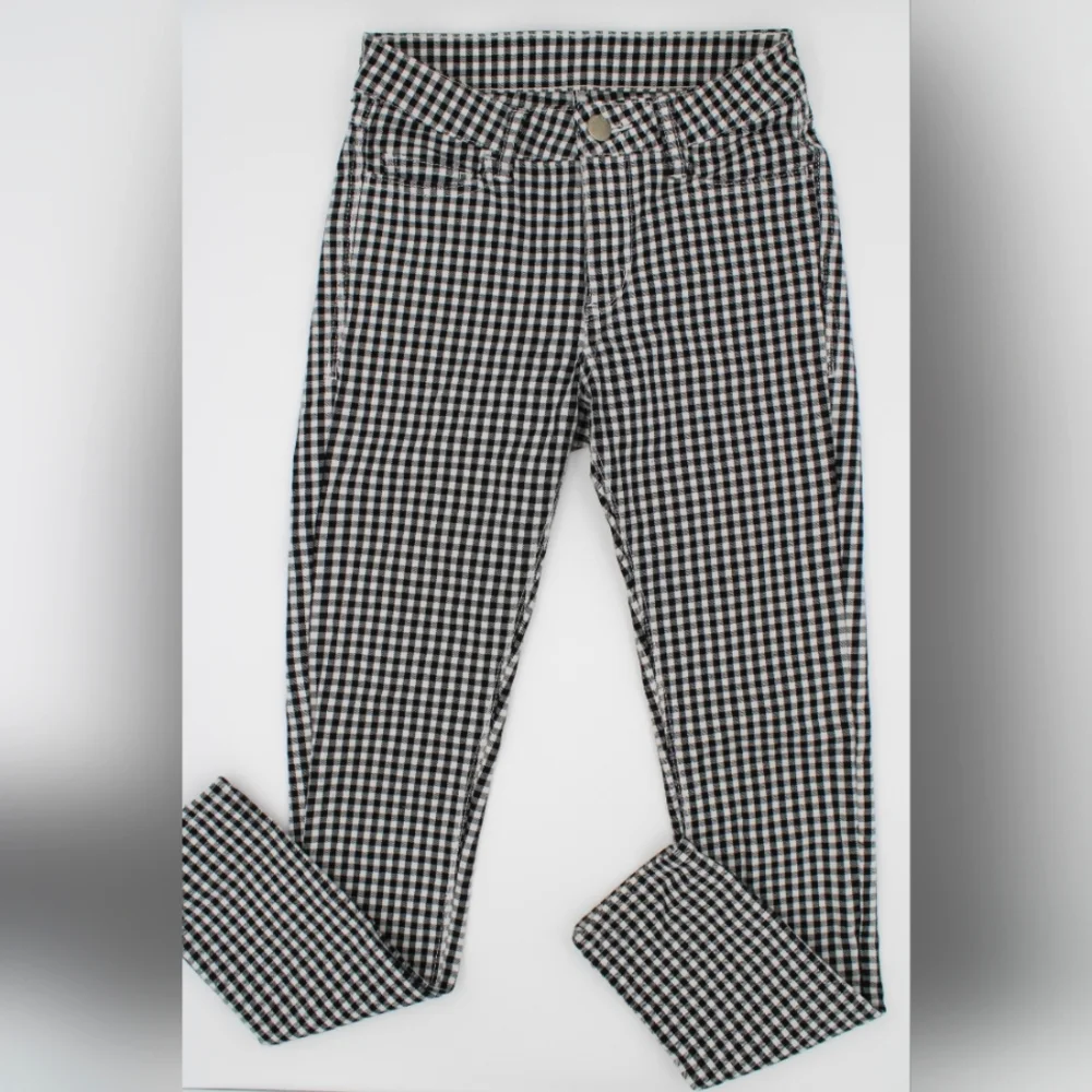 Lowry's Farm Black & White Checker Cropped Jeans – Women’s XS - Picture 1 of 6